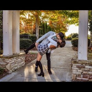 Tiger mist cut out back turtleneck